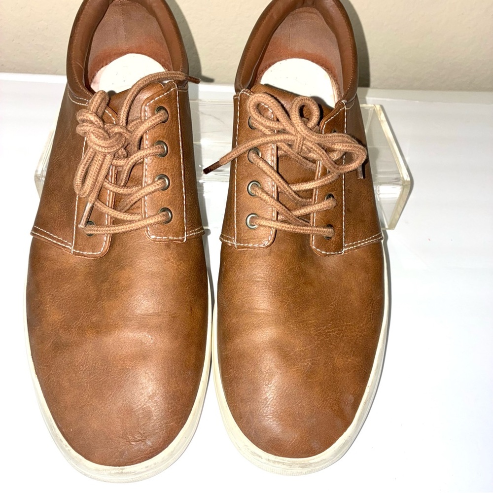Target Men's Tan Faux Leather Oxfords